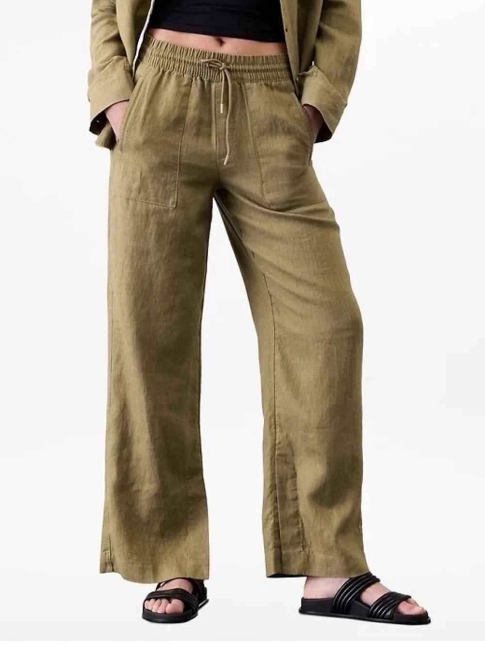 ATHLETA Retreat Wide Leg Linen Pants